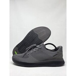 Kizik Lima Mens Hands-Free Slip On Sneakers Grey Knit Size 11 Pre-owned